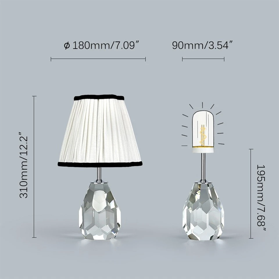 Cordless Crystal Small Table Lamps Rechargeable price