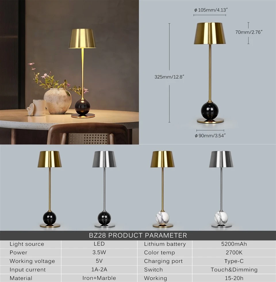 Frodina Modern Geometric Marble Table Lamp high quality