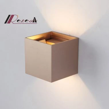 Regulējams alumīnija kuba dārza sienas lampa